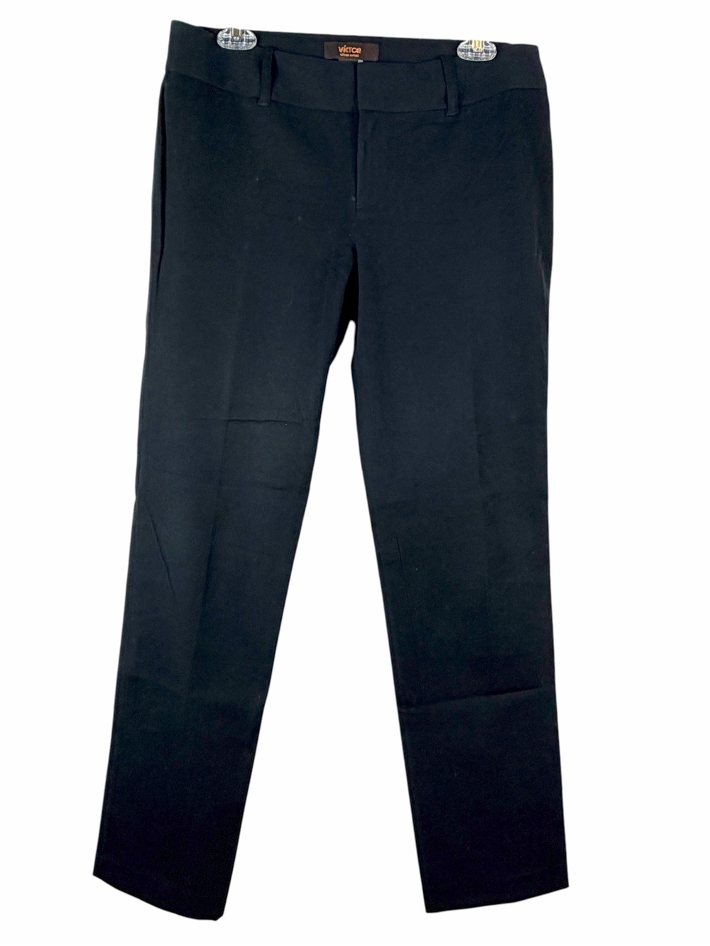 Victor Alfaro Womens Black Skinny Dress Pants Size 8 S Flat-Front Stretchy